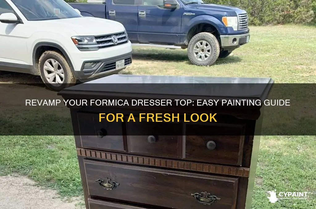 how to paint a formica dresser top