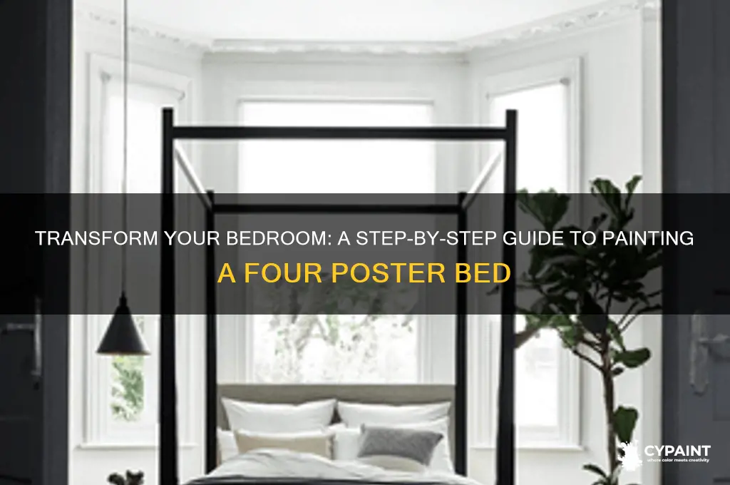 how to paint a four poster bed