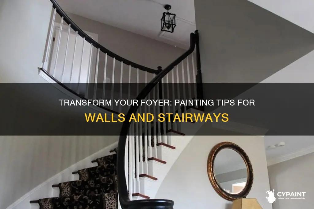 how to paint a foyer with stairs