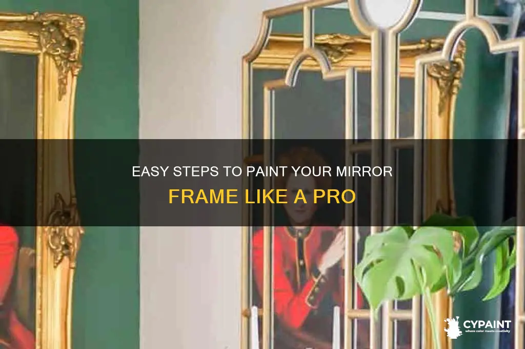 how to paint a frame of a mirror