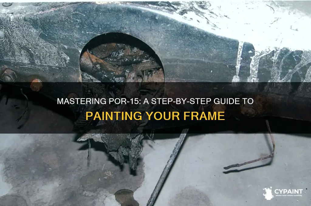 how to paint a frame with por 15