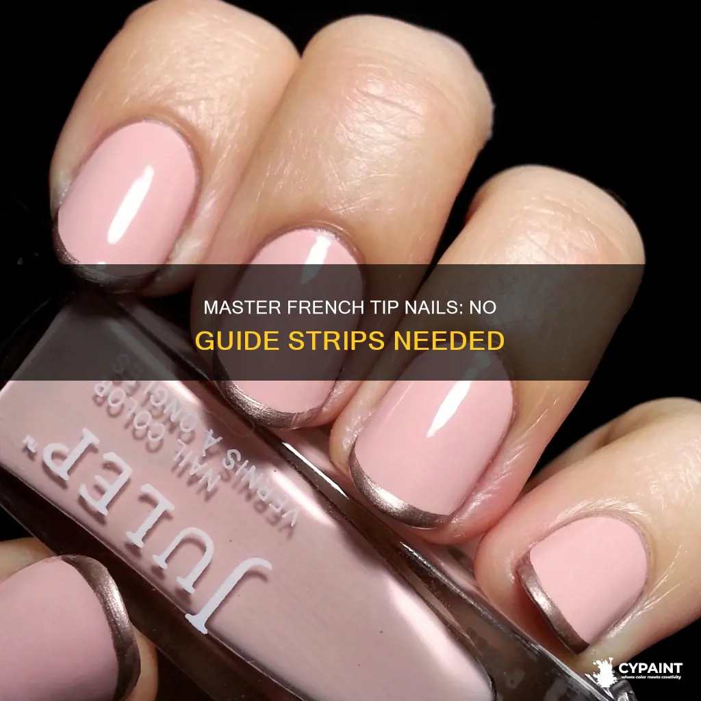 how to paint a french tip without guide strips
