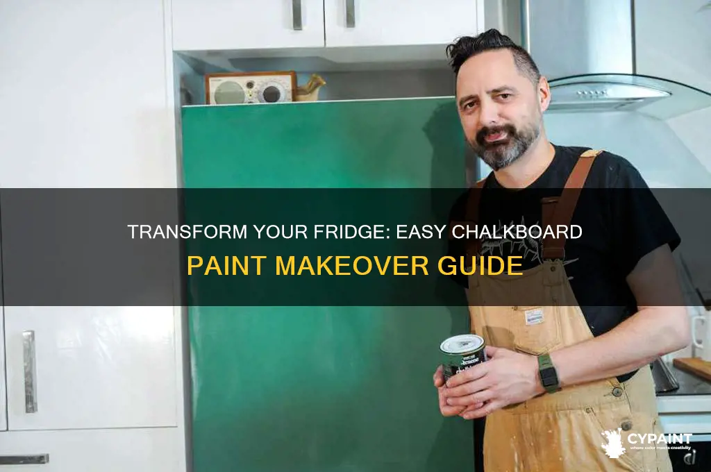 how to paint a fridge with chalkboard paint