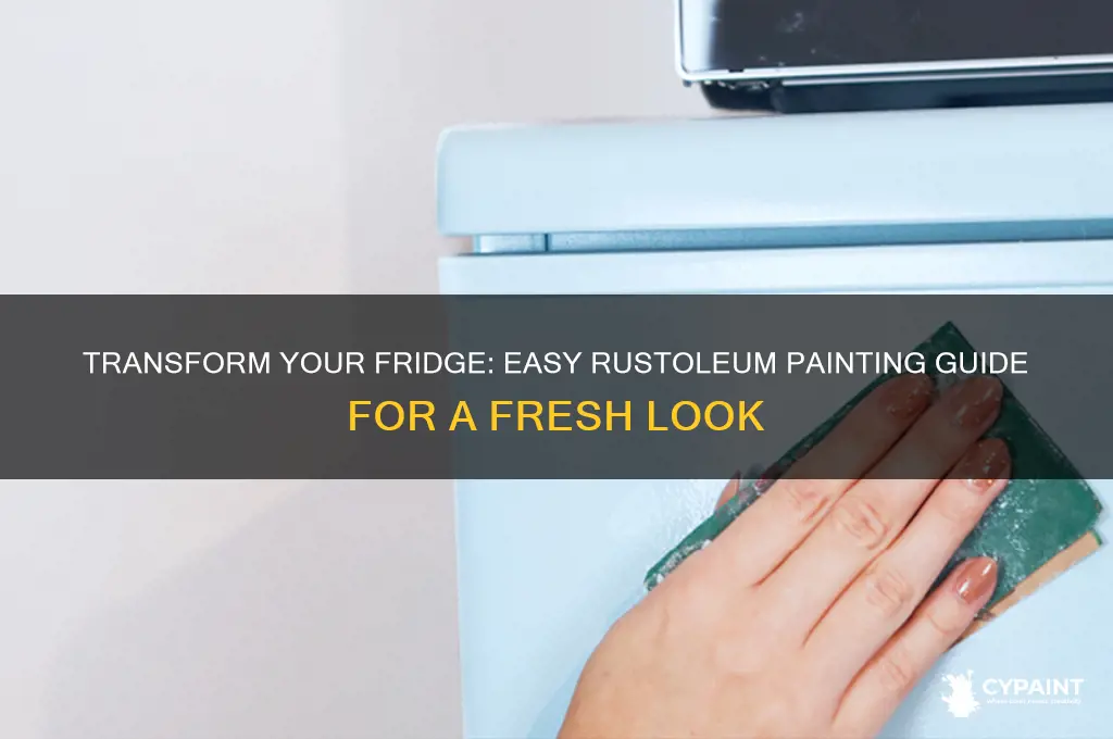 how to paint a fridge with rustoleum