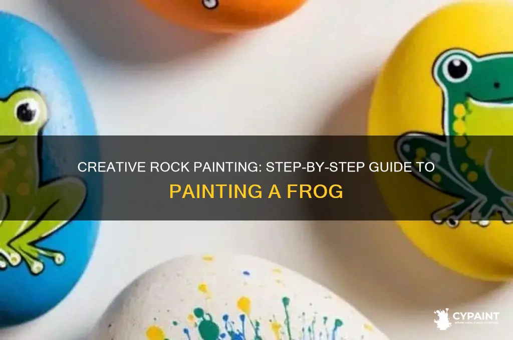 how to paint a frog on a rock