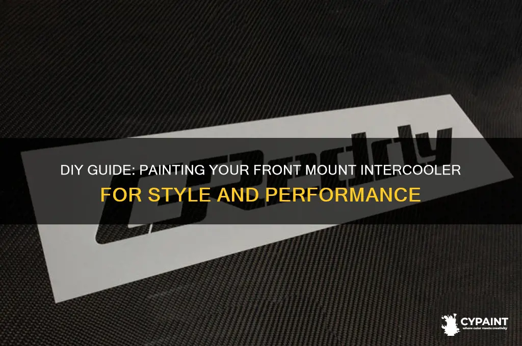 how to paint a front mount intercooler