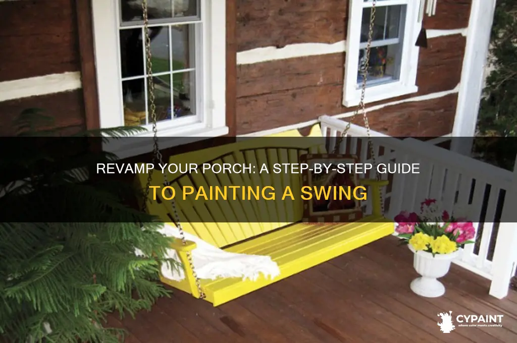 how to paint a front porch swing