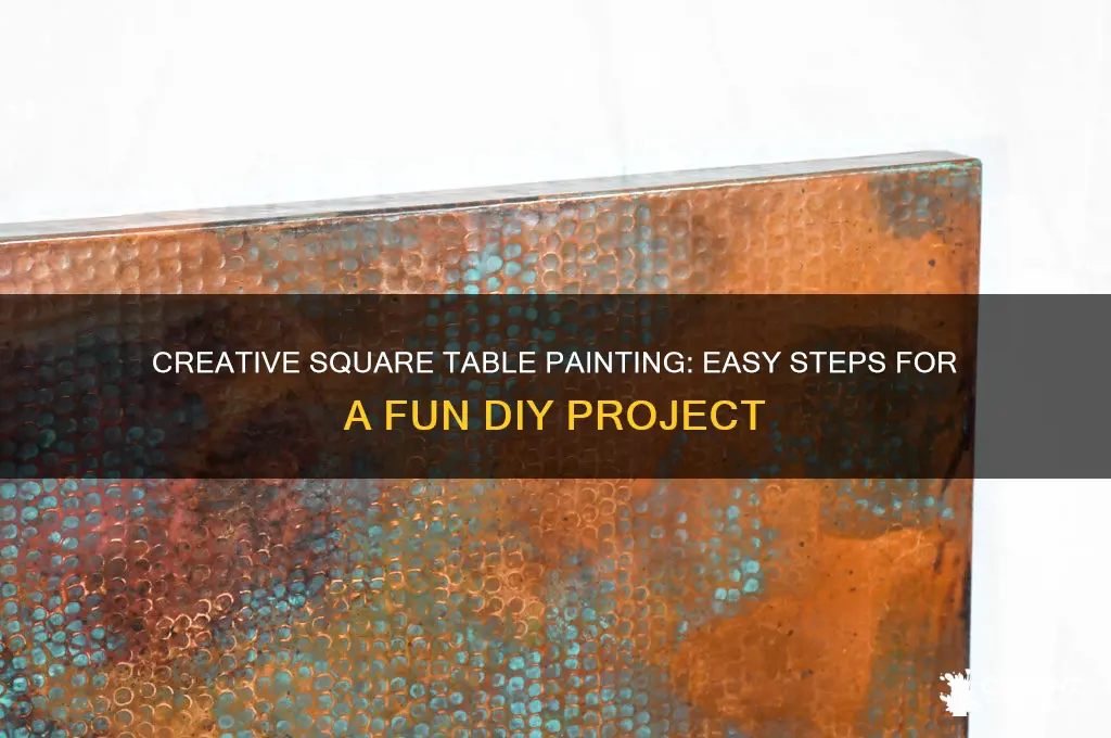 how to paint a fun square table