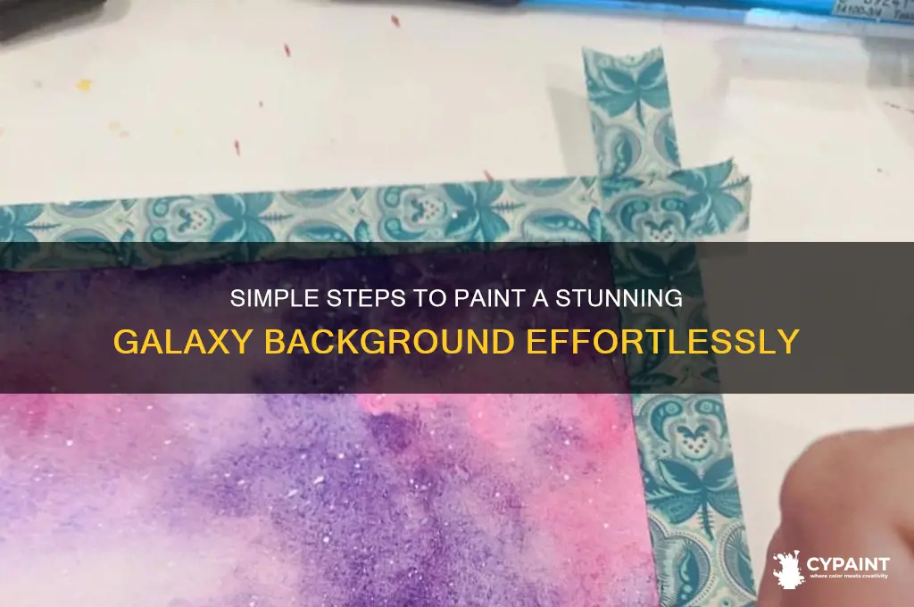 how to paint a galaxy background easy