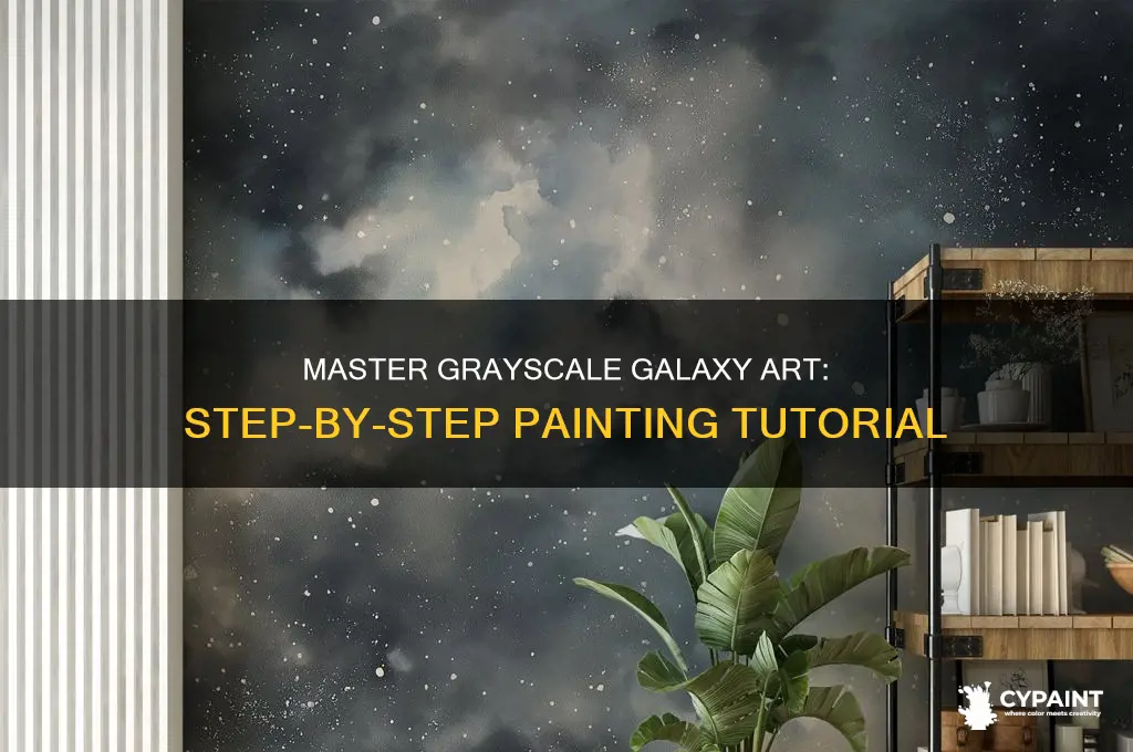 how to paint a galaxy in grayscale