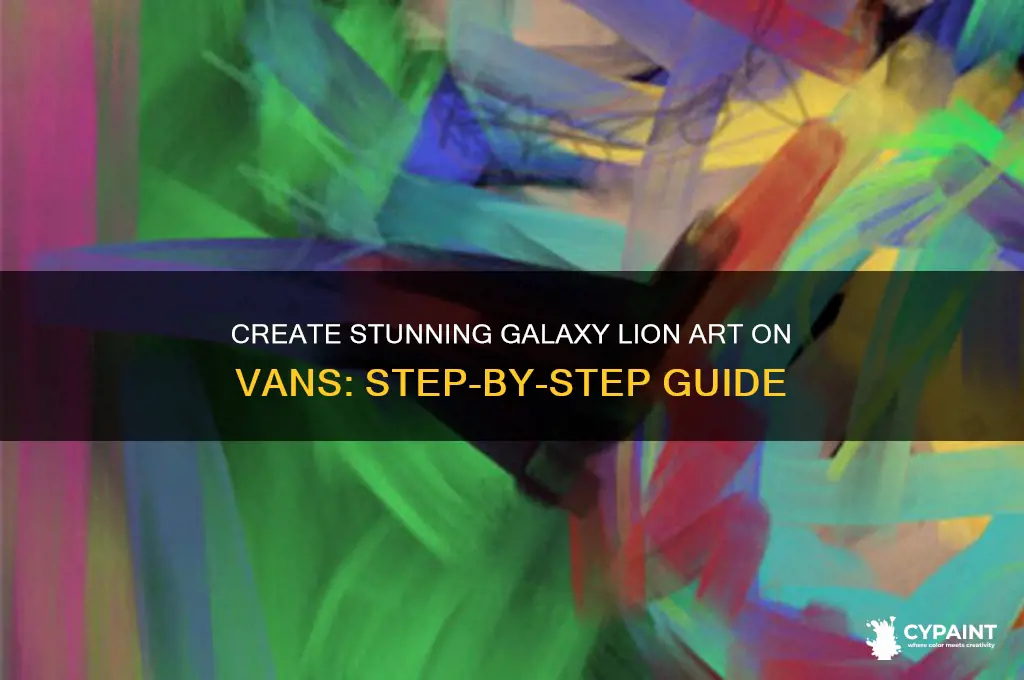 how to paint a galaxy lion on vans