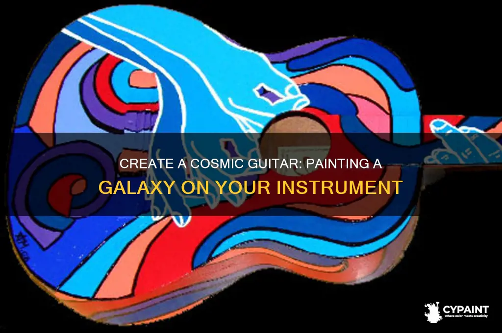 how to paint a galaxy on a guitar