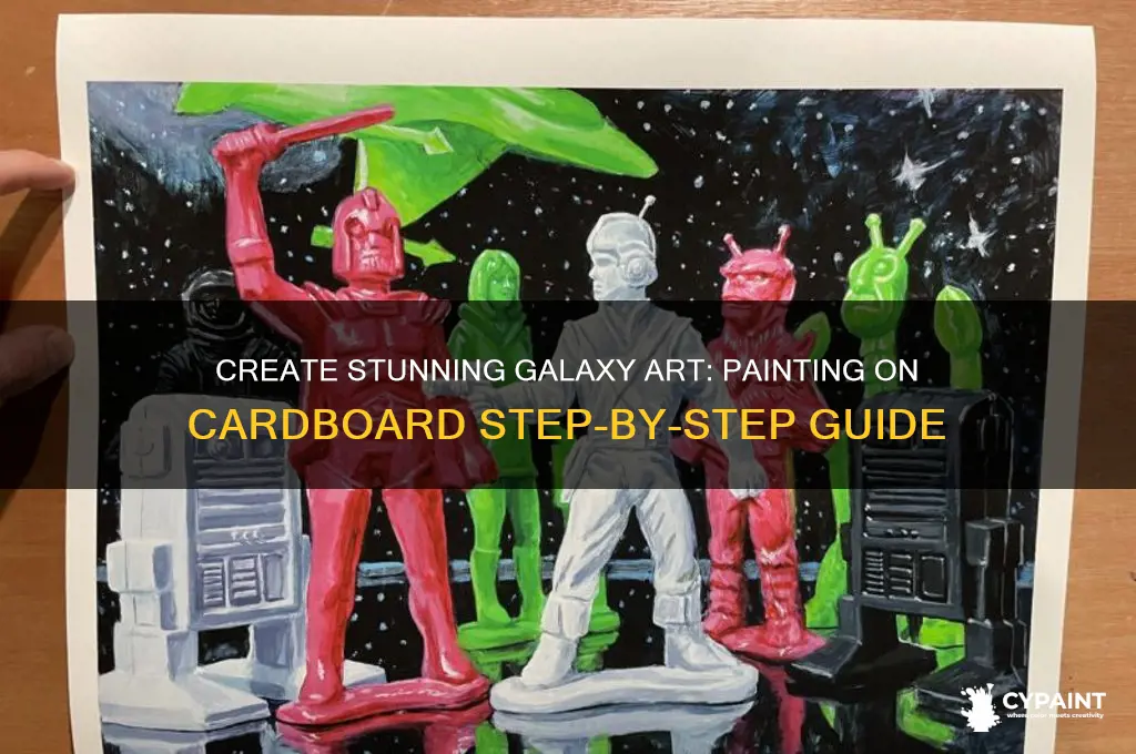 how to paint a galaxy on cardboard