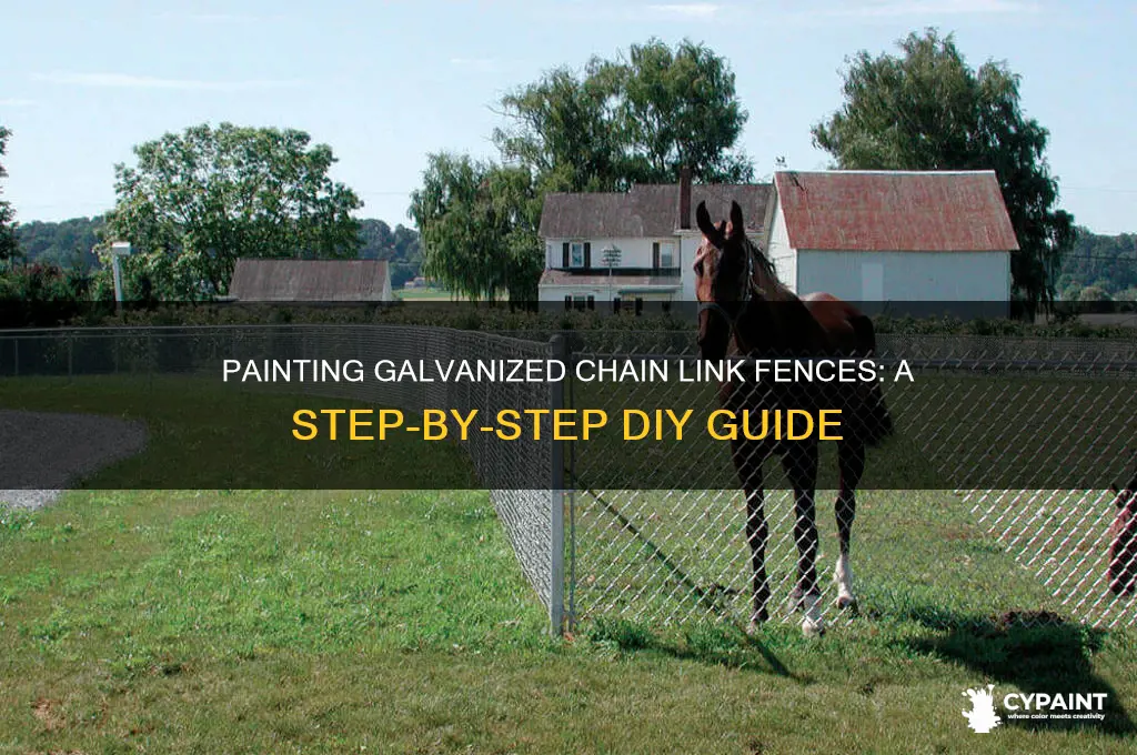 how to paint a galvanized chain link fence