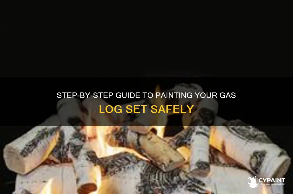 how to paint a gas log set
