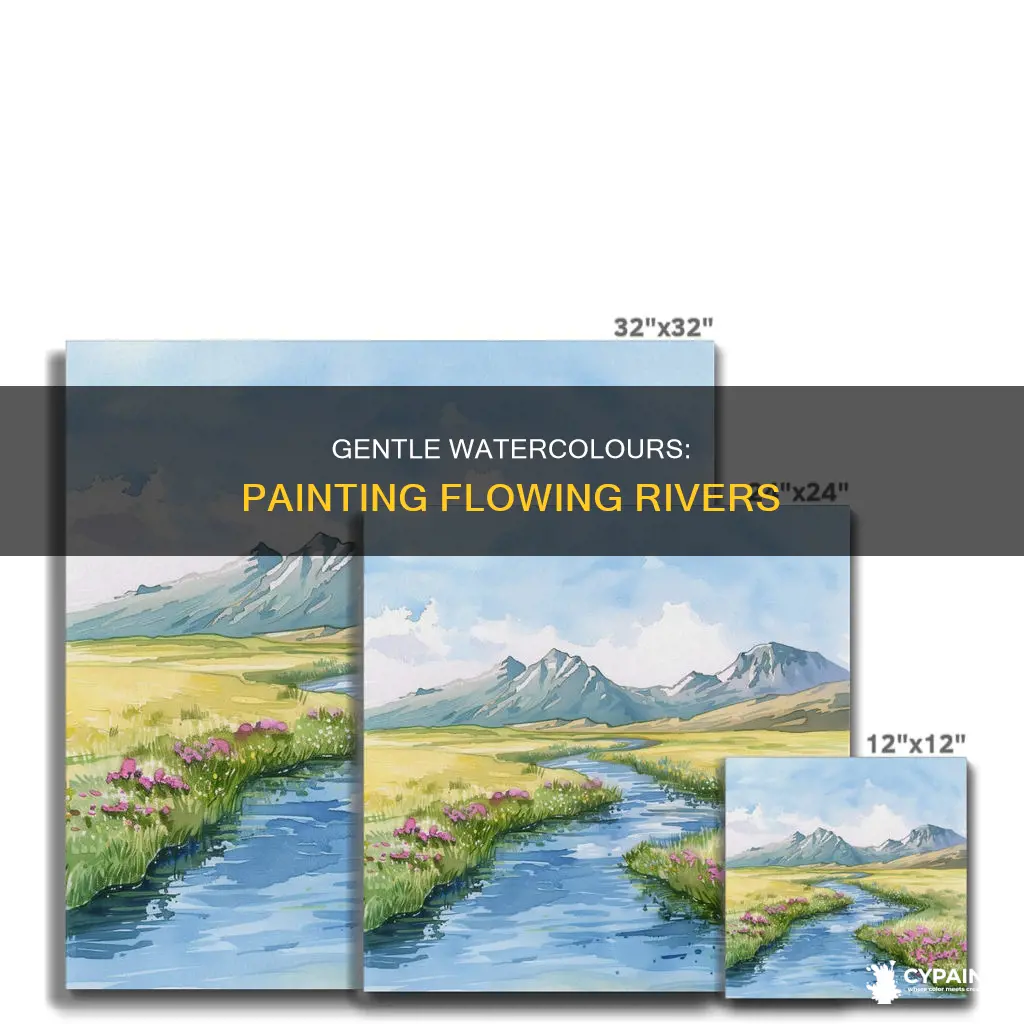 how to paint a gently flowing river in watercolour