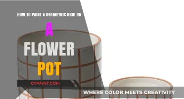 Geometric Grid Flower Pot: A Step-by-Step Painting Guide
