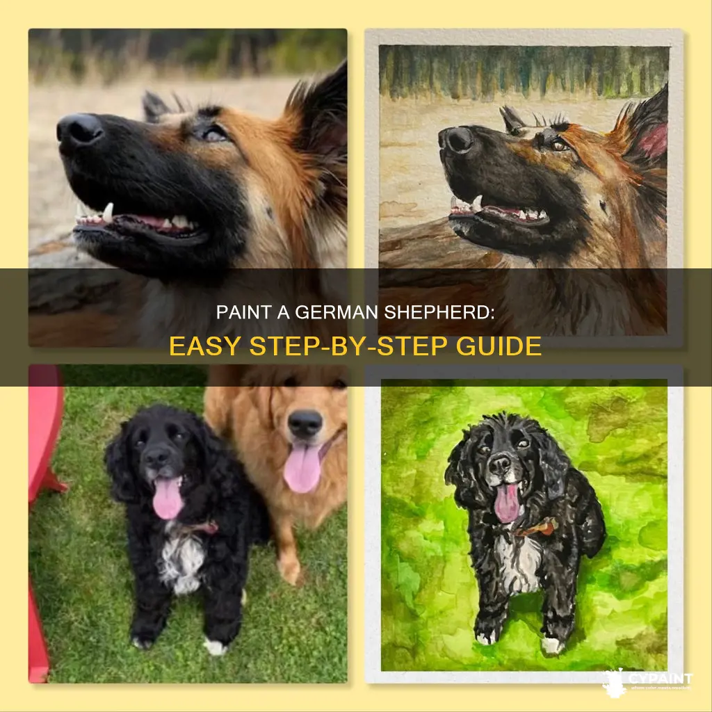 how to paint a german shepherd step by step