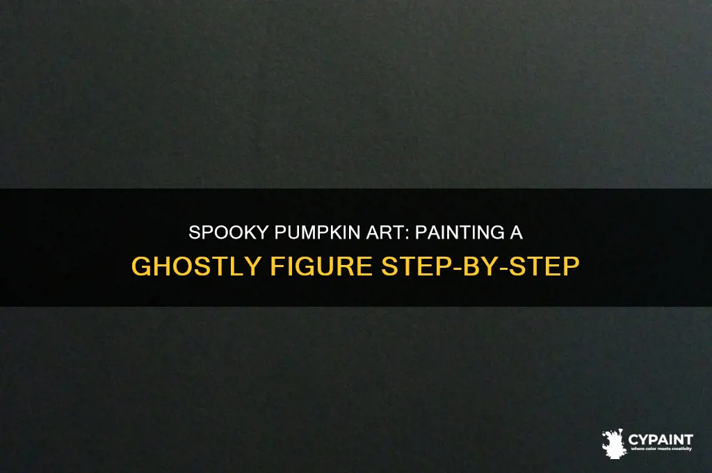 how to paint a ghost on a pumpkin