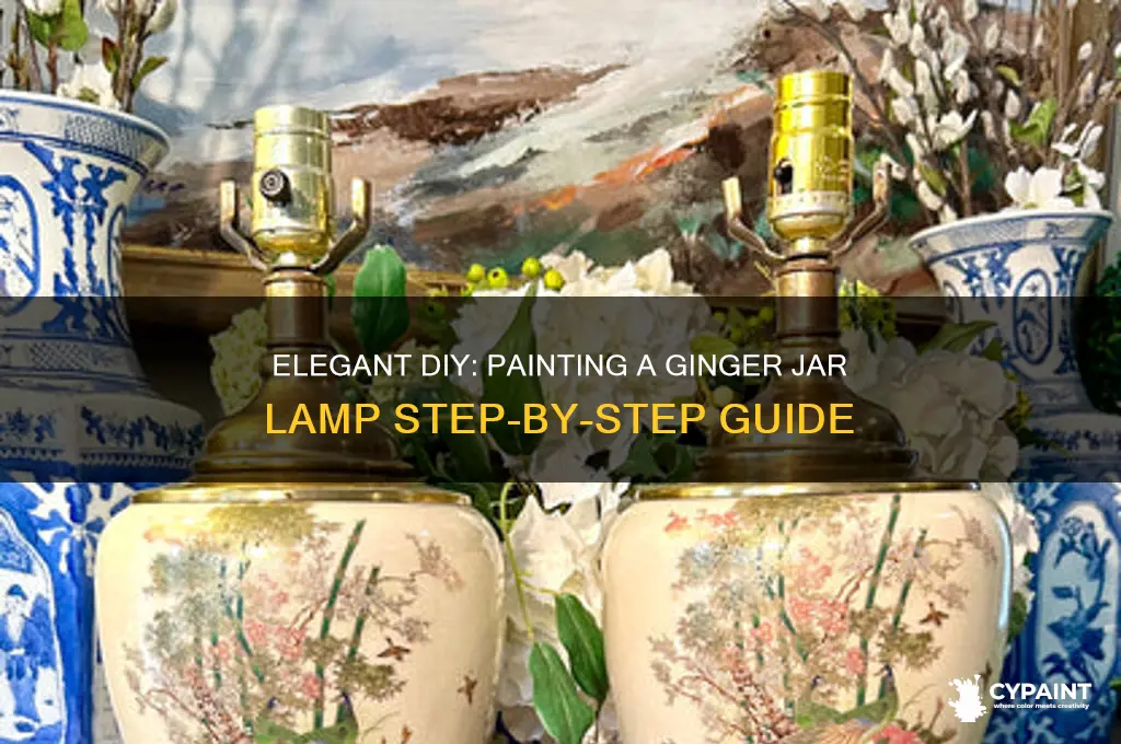 how to paint a ginger jar lamp
