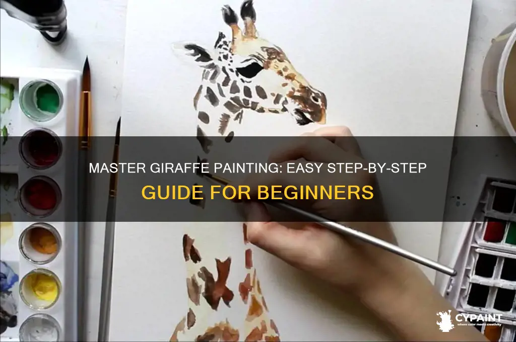 how to paint a giraffe - step by step