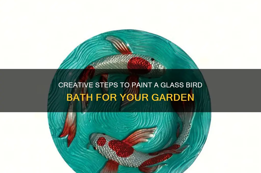 how to paint a glass bird bath