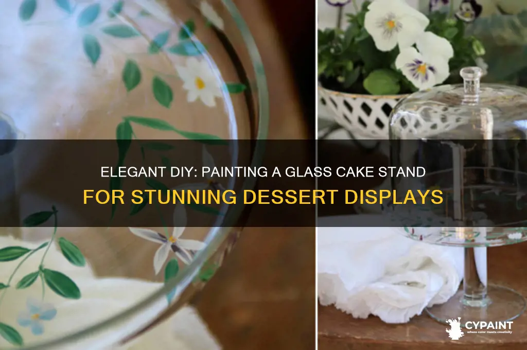 how to paint a glass cake stand