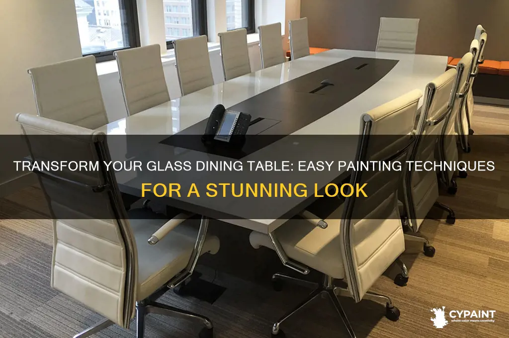 how to paint a glass dining table