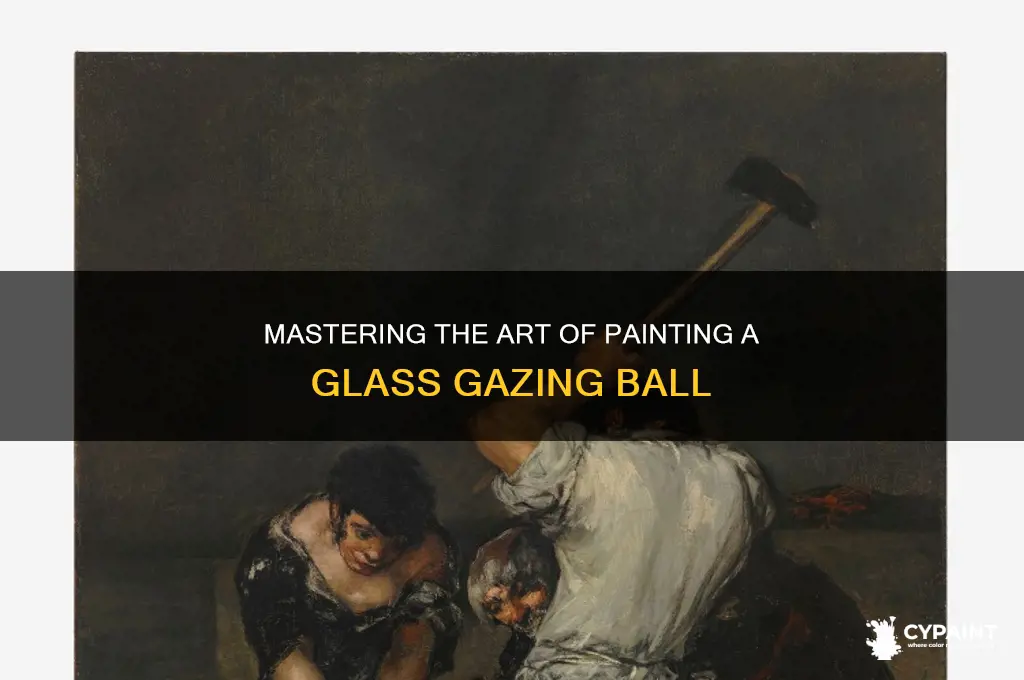 how to paint a glass gazing ball