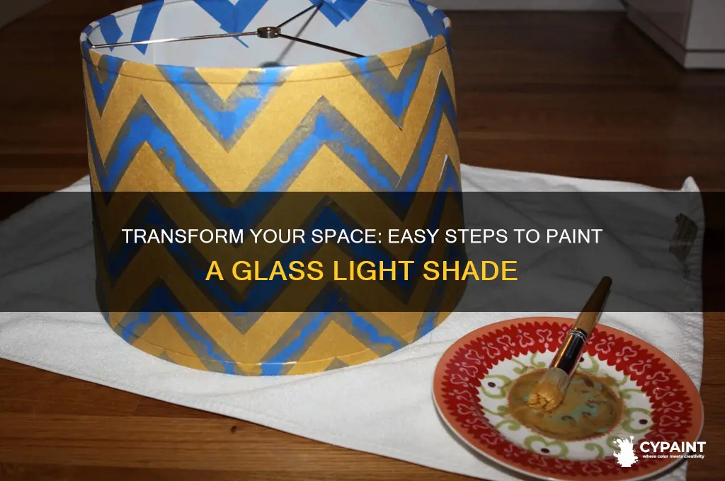 how to paint a glass light shade