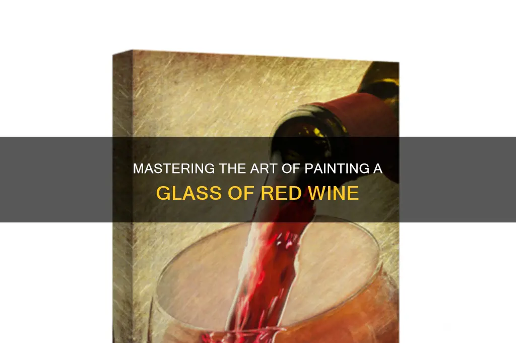 how to paint a glass of red wine