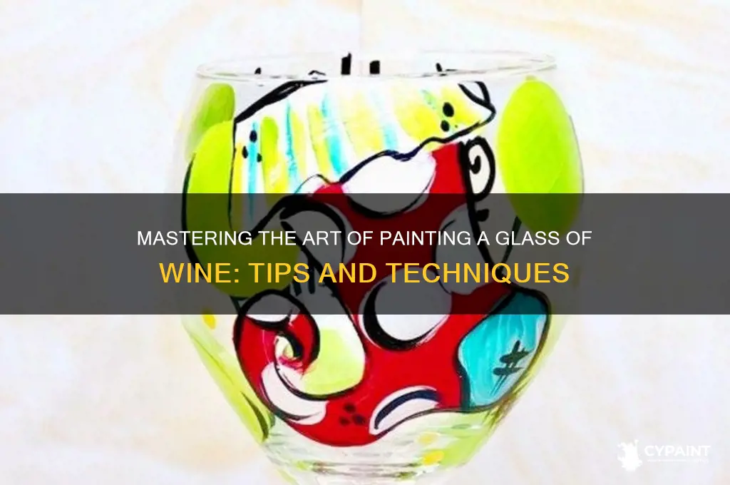 how to paint a glass of wine