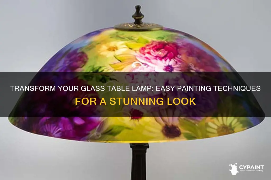 how to paint a glass table lamp