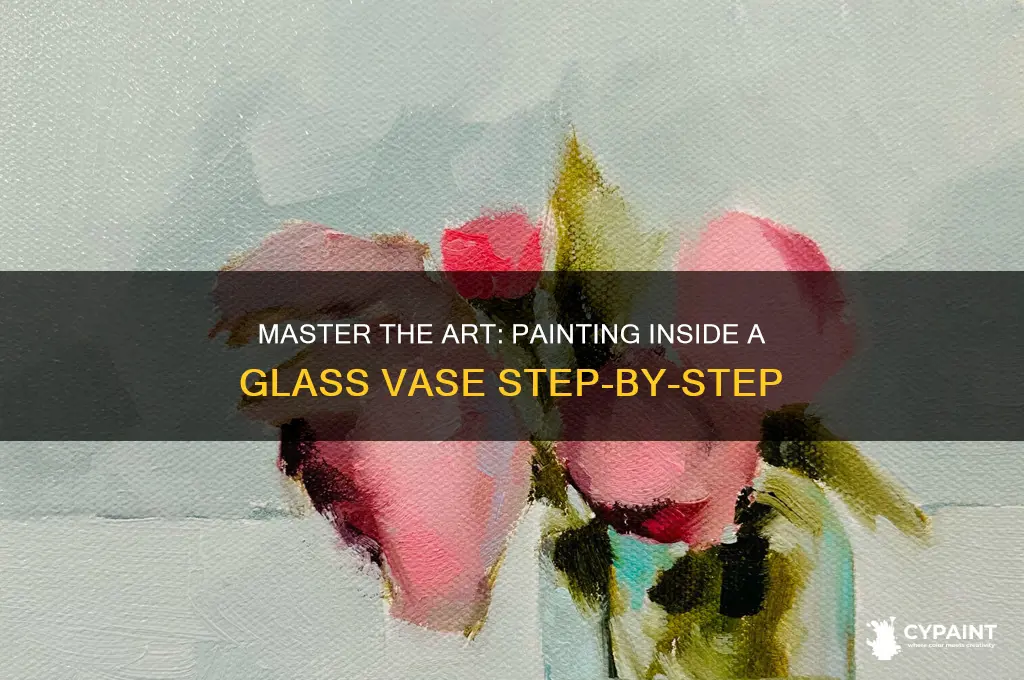 how to paint a glass vase inside