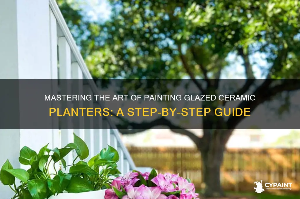 how to paint a glazed ceramic planter