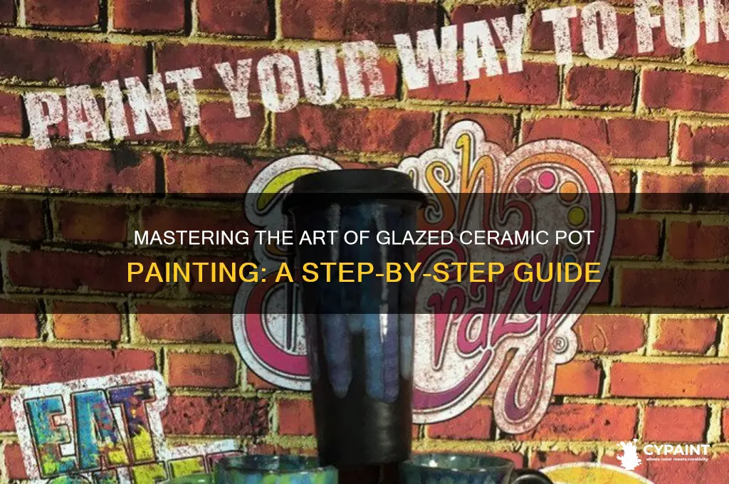 how to paint a glazed ceramic pot
