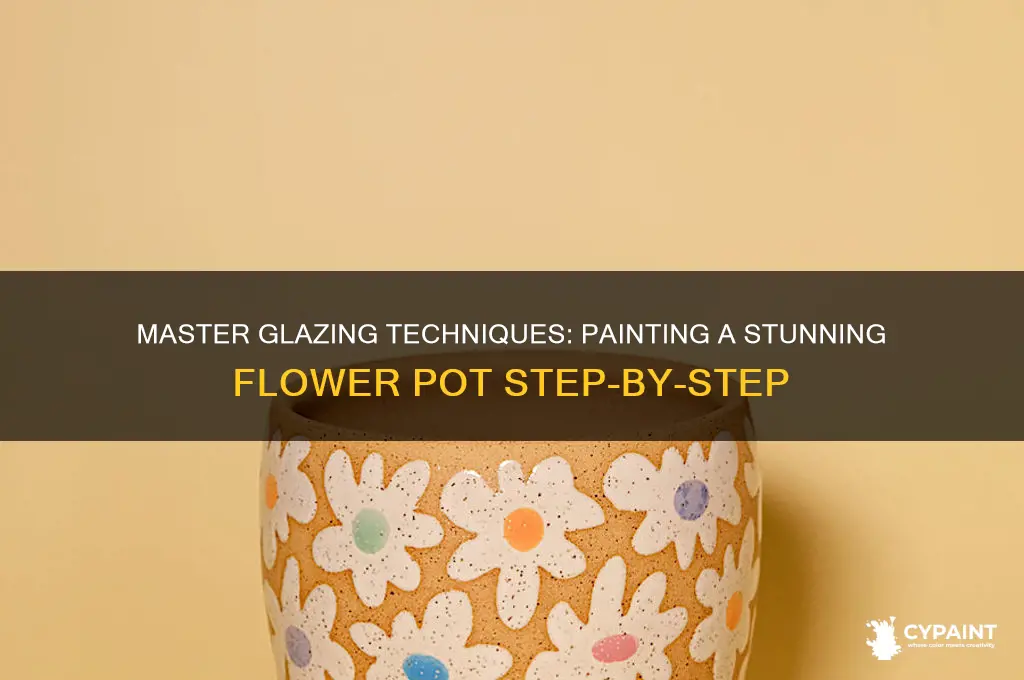 how to paint a glazed flower pot