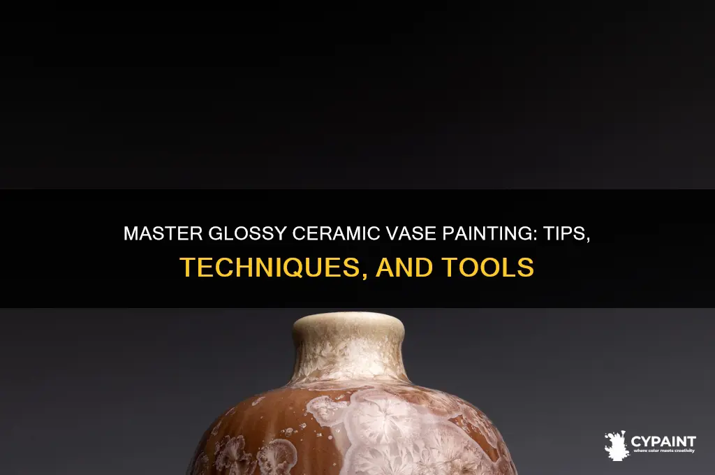 how to paint a glossy ceramic vase