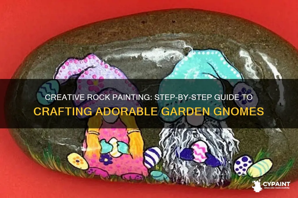 how to paint a gnome on a rock
