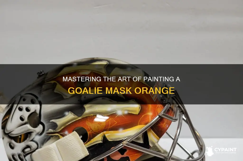 how to paint a goalie mask orange