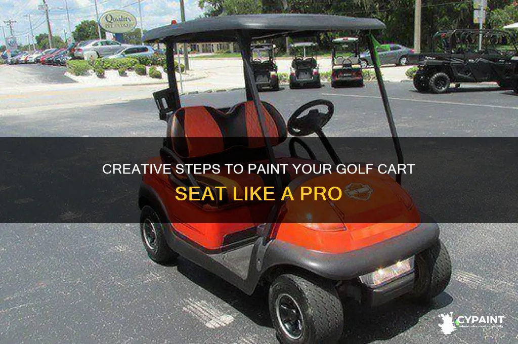 how to paint a goft cart seat