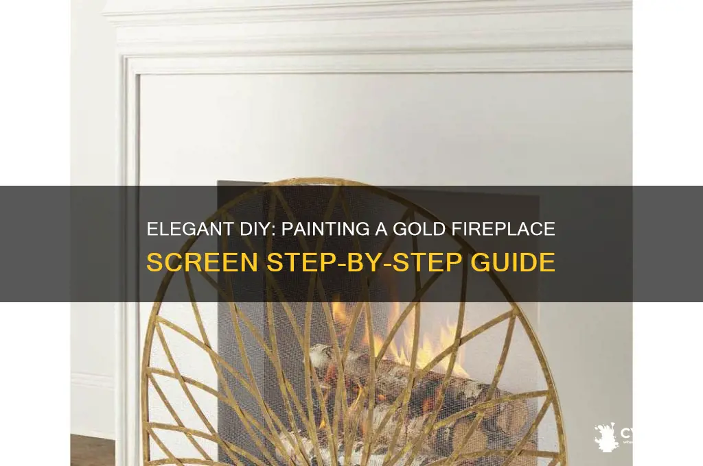 how to paint a gold fireplace screen