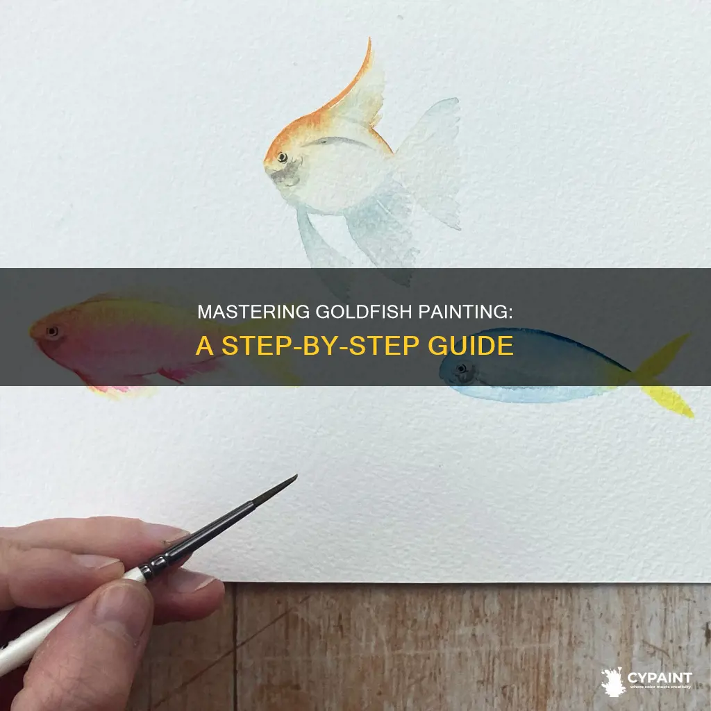 how to paint a gold fish step by step