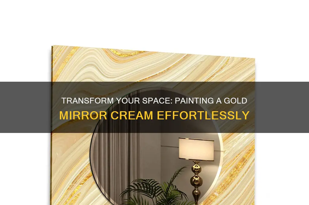 how to paint a gold mirror cream