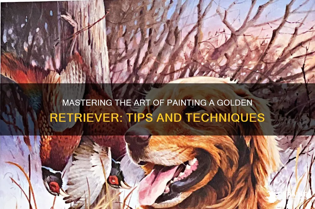 how to paint a golden retriever dog