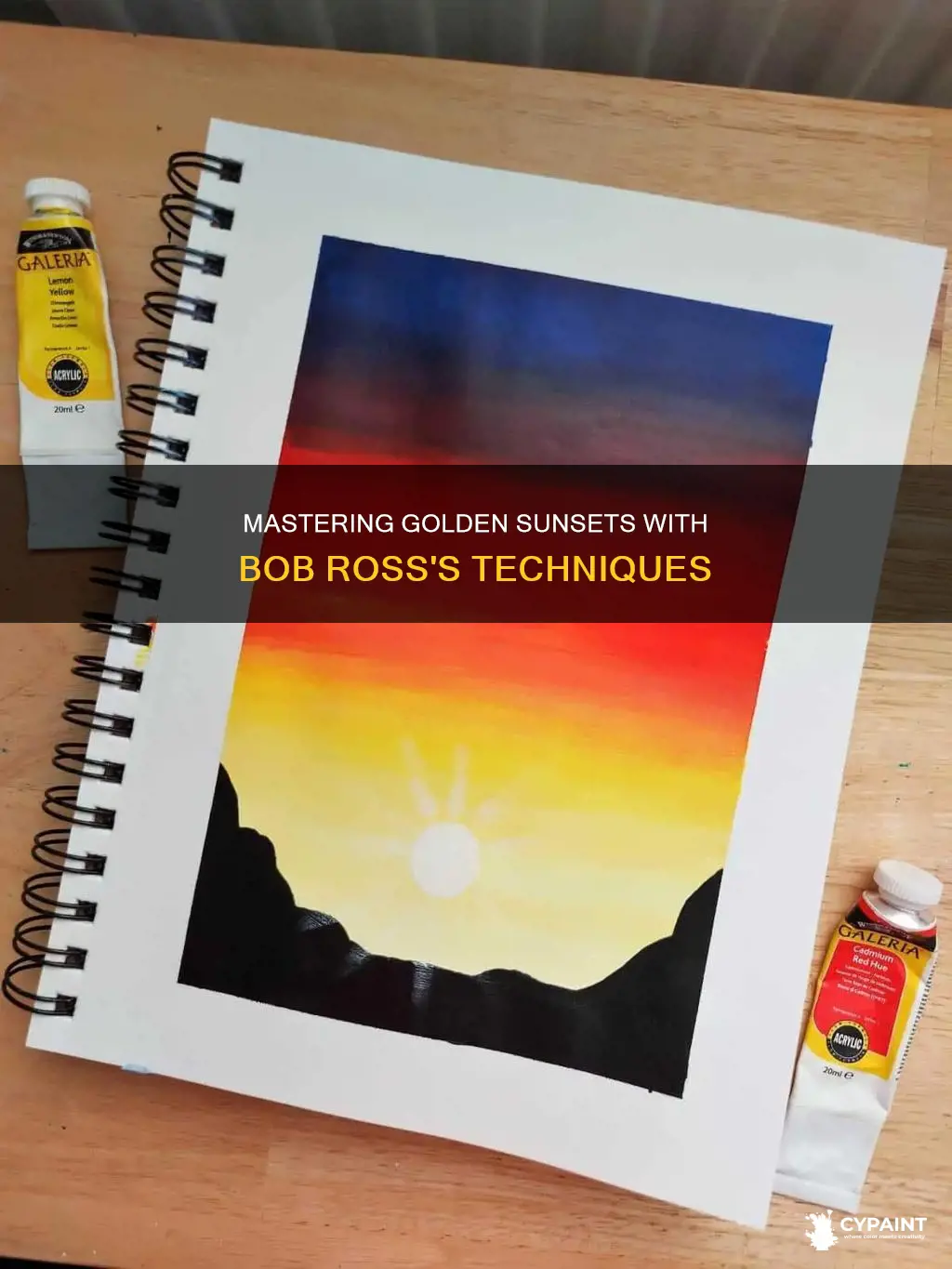 how to paint a golden sunset by bob ross