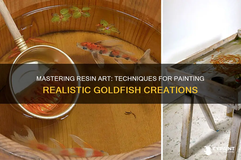 how to paint a goldfish in resin