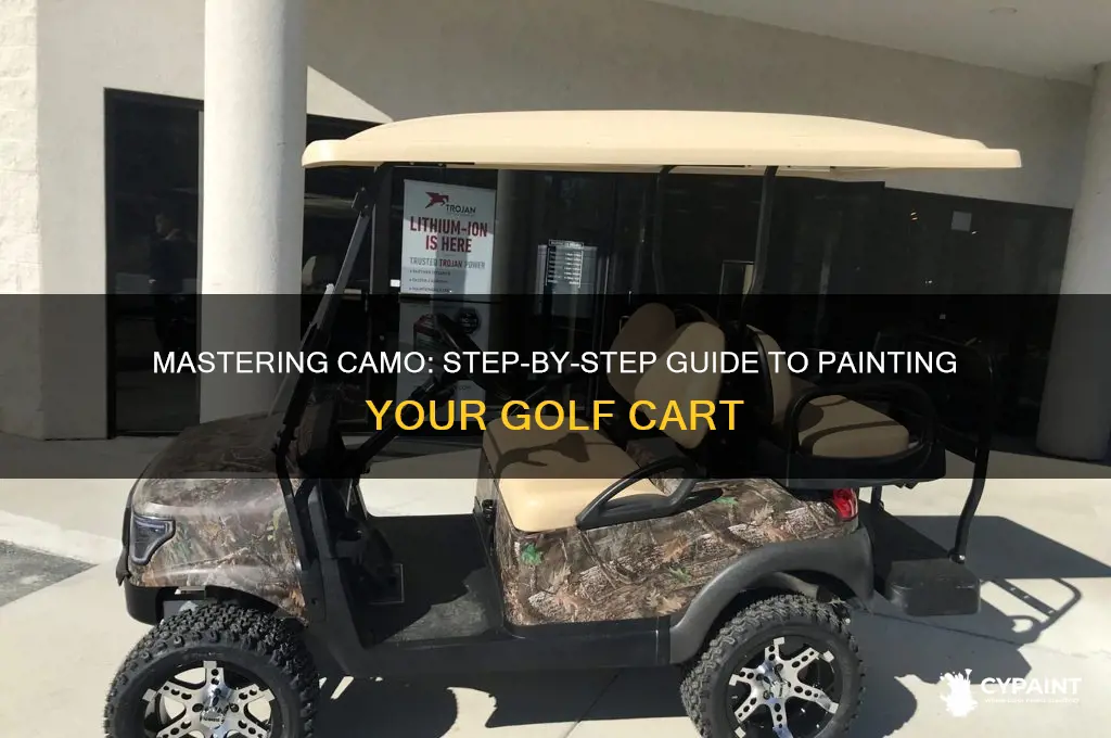 how to paint a golf cart camo
