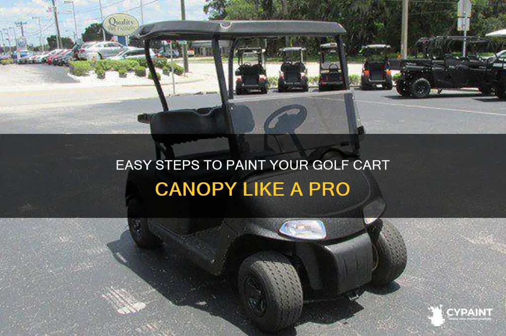 how to paint a golf cart canopy