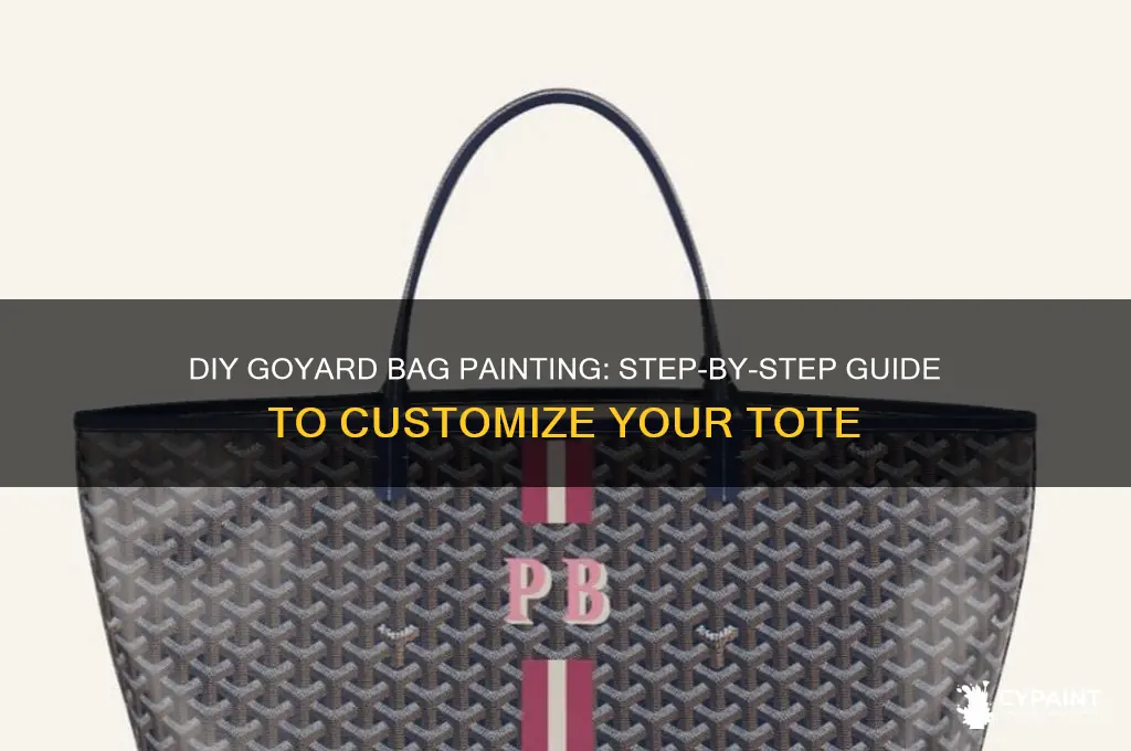 how to paint a goyard bag diy